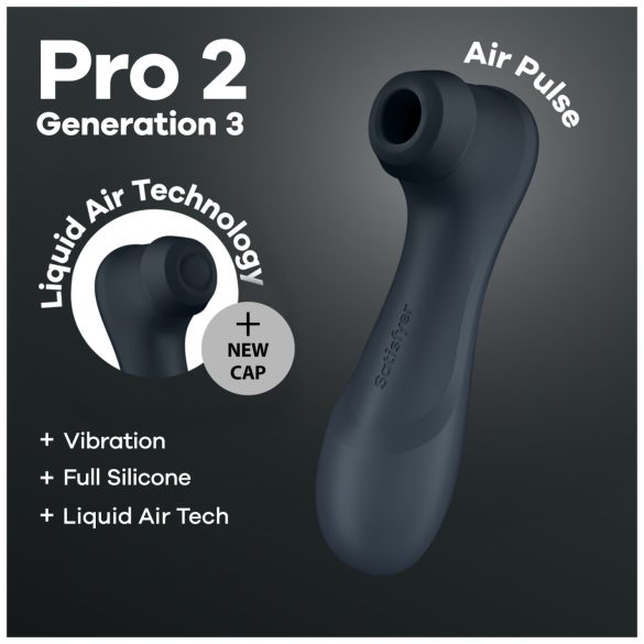 Satisfyer Pro2 Gen3 - stimulator clitoris cu unde de aer - gri închis