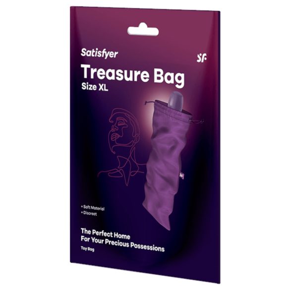 Geantă de Comori Satisfyer XL - sac de depozitare discret - extra mare (mov)