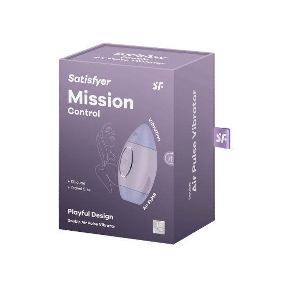 Satisfyer Mission Control - stimulator clitoridian cu vibraţii de aer, reîncărcabil (mov)