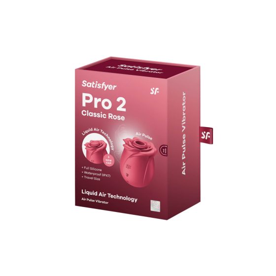 Satisfyer Pro 2 Rose Classic - Stimulator clitoridian cu unde de aer, reincarcabil (rosu)