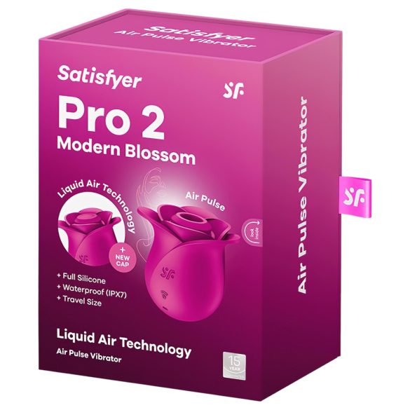Satisfyer Pro 2 Modern Blossom - stimulator clitoridian cu unde de aer - roz