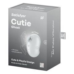   Satisfyer Cutie Ghost - stimulator de clitoris cu undă de aer alimentat de baterii (alb)