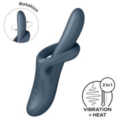   Satisfyer Heat Flex 4 - vibrator cu braț pentru clitoris încălzire - gri