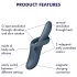 Satisfyer Heat Flex 4 - vibrator cu braț pentru clitoris încălzire - gri