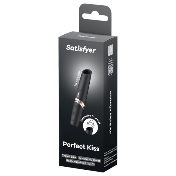 Satisfyer - vibrator tip ruj - stimulare clitoris - negru