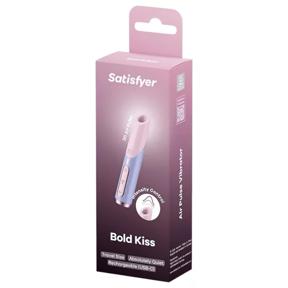Satisfyer Bold Kiss - vibratoare tip ruj cu pulsații aeriene - roz
