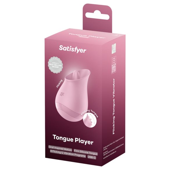 Satisfyer Tongue Player - vibrator cu limbă pentru clitoris - roz