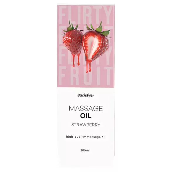 Satisfyer - ulei de masaj aromatizat - căpșuni - 250ml