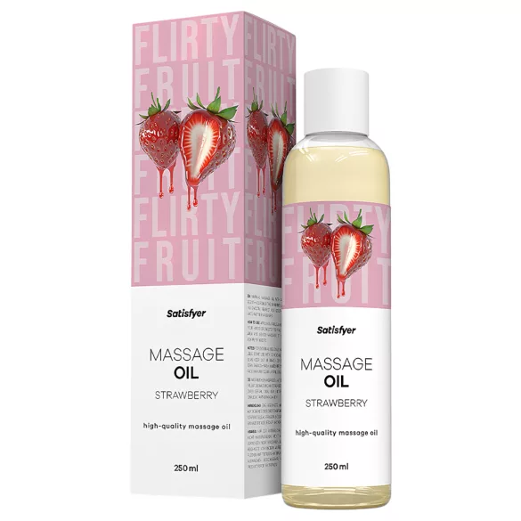 Satisfyer - ulei de masaj aromatizat - căpșuni (250 ml)