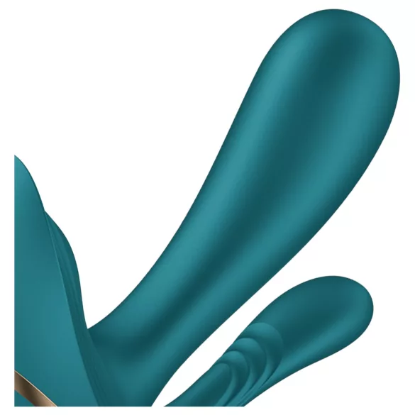 Satisfyer Top Secret+ - vibrator purtabil cu 3 brațe (verde)