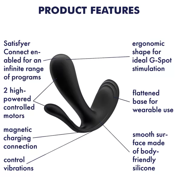 Satisfyer Top Secret+ - vibrator purtabil cu 3 brațe (verde)