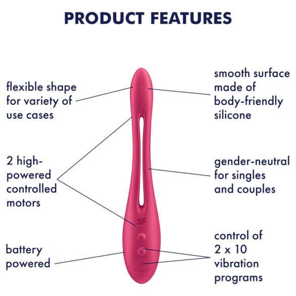 Satisfyer - vibrator pentru cuplu flexibil - roz