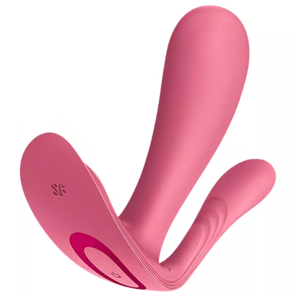 Satisfyer Top Secret+ - vibrator purtabil pentru punctul G și anal (roz)