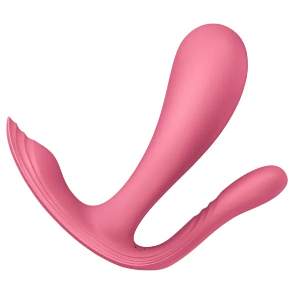 Satisfyer Top Secret+ - vibrator purtabil pentru punctul G și anal (roz)