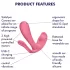 Satisfyer Top Secret+ - vibrator purtabil pentru punctul G și anal (roz)