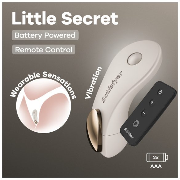 Satisfyer Little Secret - vibrator pentru chiloți - alb
