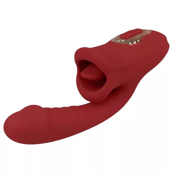 EIS Passion Lips - Vibrator pentru punctul G cu funcție de lins - roșu