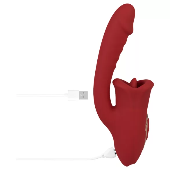 EIS Passion Lips - Vibrator pentru punctul G cu funcție de lins - roșu