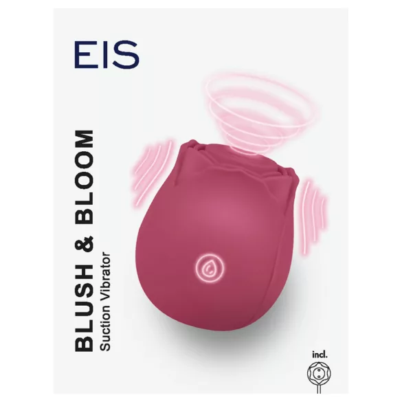EIS Blush&Bloom - vibrator cu aspirație și vibrații (roșu)