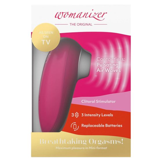 Womanizer Mini - stimulator clitoridian pe bază de valuri de aer (bordo)