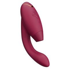   Womanizer Duo 2 - vibrator și stimulator de clitoris rezistent la apă pentru punctul G (roșu)