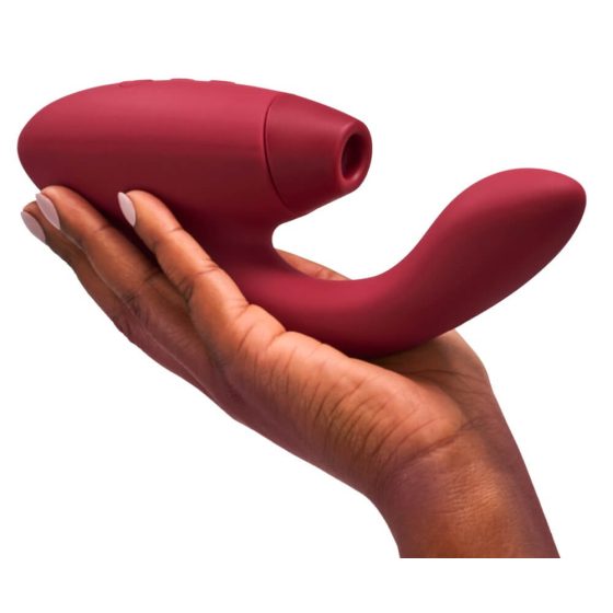 Womanizer Duo 2 - vibrator și stimulator de clitoris rezistent la apă pentru punctul G (roșu)