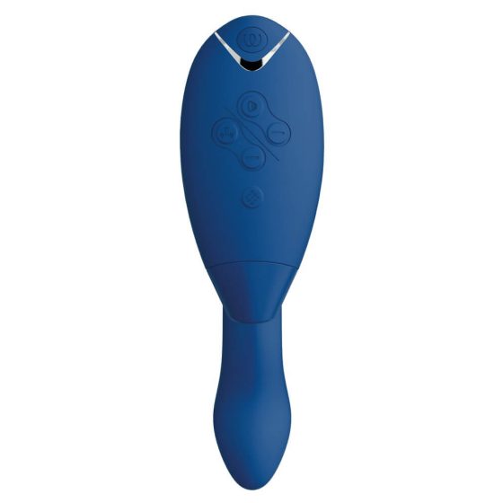 Womanizer Duo 2 - Vibrator impermeabil pentru punctul G și stimulator clitoridian (albastru)