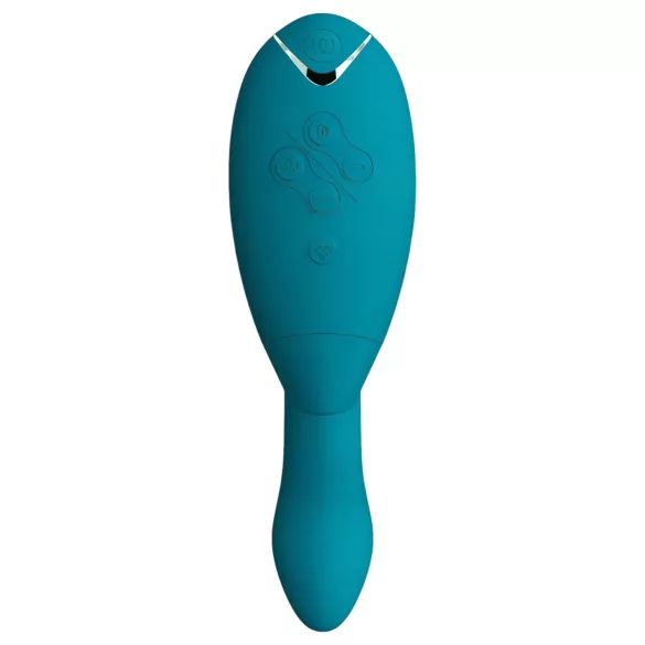 Womanizer DUO 2 - vibrator tip rabbit cu aspirație clitoridiană (Petrol)