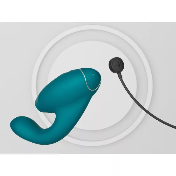 Womanizer DUO 2 - vibrator tip rabbit cu aspirație clitoridiană (Petrol)