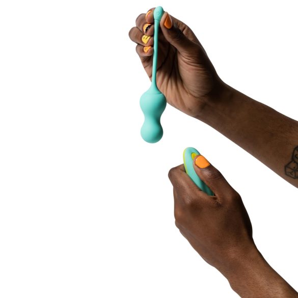 ROMP Cello - bilă geisha cu vibrații și telecomandă (verde)