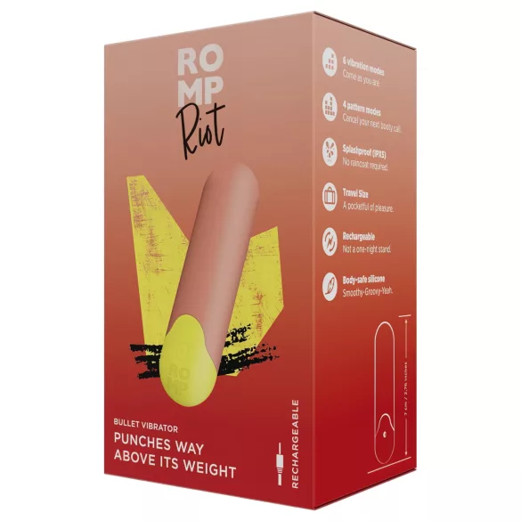 ROMP Riot - mini vibrator tip bullet - portocaliu