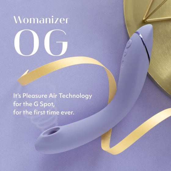 Womanizer OG - vibrator pentru punctul G, cu acumulator și tehnologie de valuri de aer 2în1 (mov)