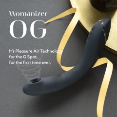   Womanizer OG - vibrător reîncărcabil, cu tehnologie aer-pulsatoriu 2în1 (negru)