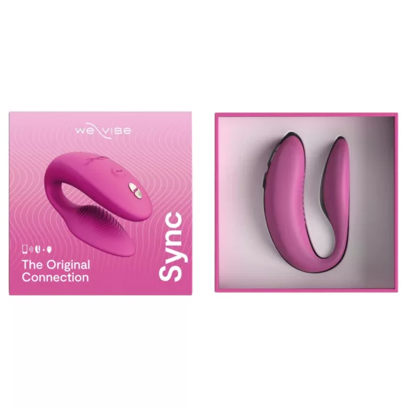 We‑Vibe Sync - vibrator pentru cuplu cu aplicație și telecomandă (roz)