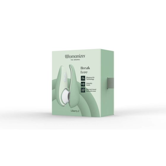 Womanizer Liberty 2 - Vibrator cu valuri de aer pentru clitoris, alimentat cu baterie (verde salvie)
