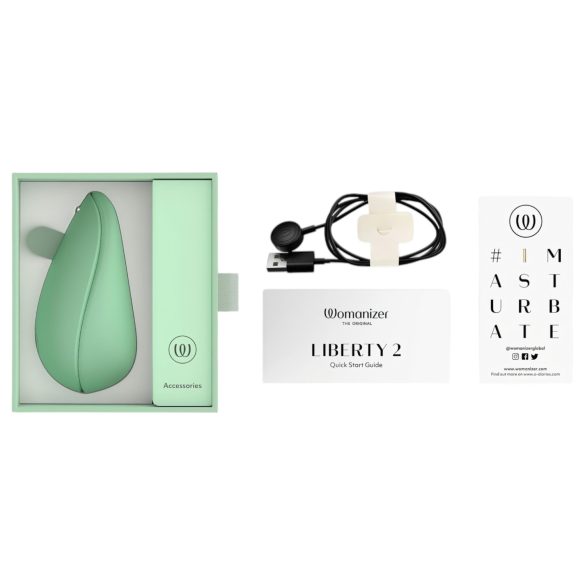Womanizer Liberty 2 - stimulator clitoral cu unde de aer - reîncărcabil - verde