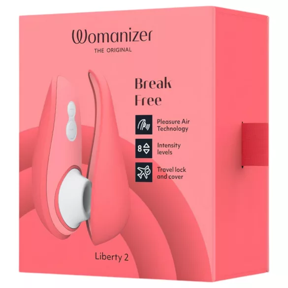 Womanizer Liberty 2 - stimulator clitoridian cu unde aer, reîncărcabil, roz