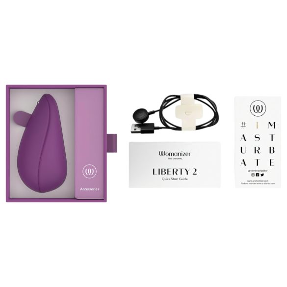 Womanizer Liberty 2 - stimulator clitoridian cu unde de aer - mov
