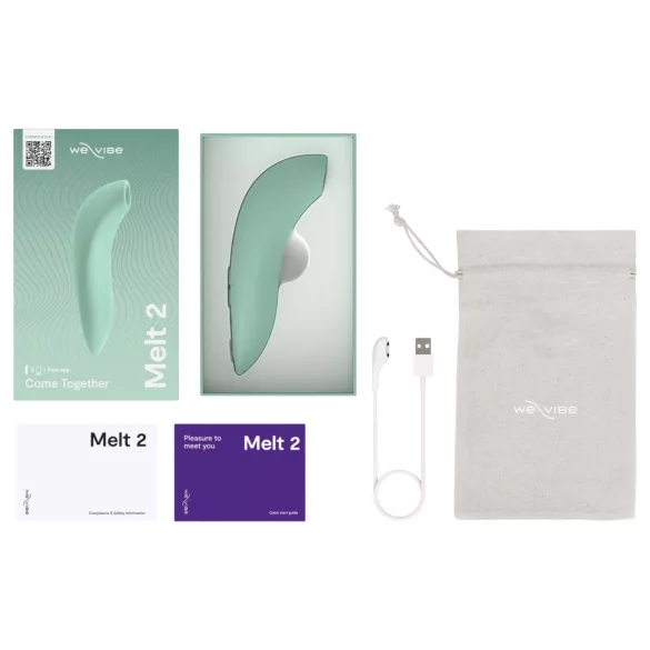 We-Vibe Melt 2 - Stimulator clitoridian cu unde de aer controlat prin aplicație (turcoaz)