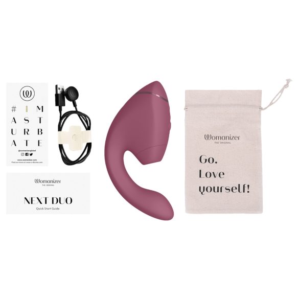 Womanizer Next Duo - vibrator 2în1 punctul G și clitoridian - roz