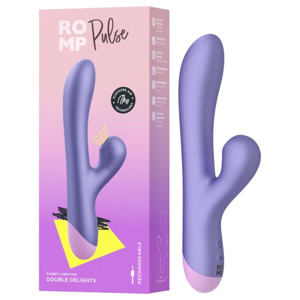 ROMP Pulse - Vibrator pentru punctul G cu stimulator clitoridian cu unde de aer