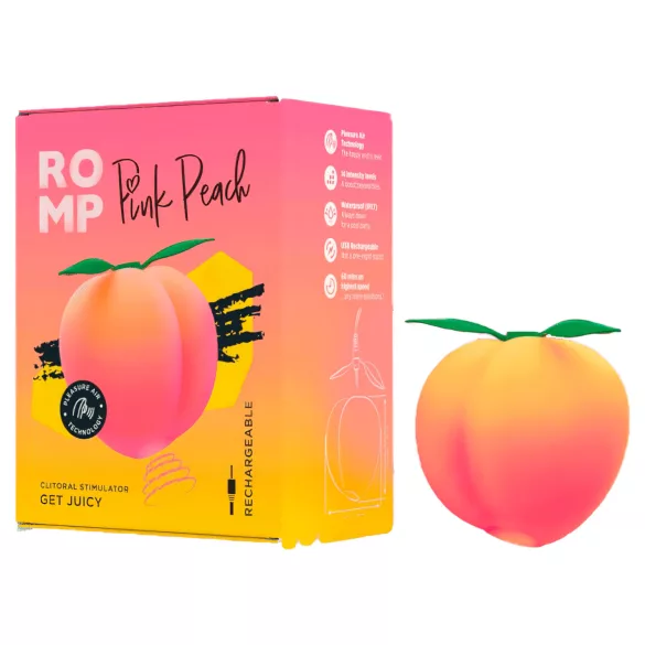 Romp Pink Peach - vibrator cu unde pulsatorii - silicon roz