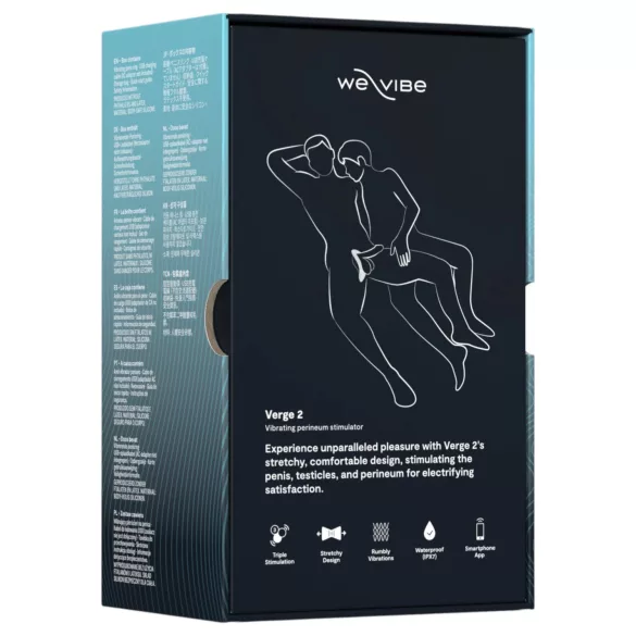 We-Vibe Verge 2 - Inel penian vibrator controlat prin aplicație, pentru bărbați (negru)