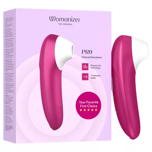 Womanizer Pro - stimulent clitoridian cu unde de aer (roz)