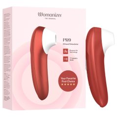Womanizer Pro - stimulent clitoridian cu unde de aer (roșu)