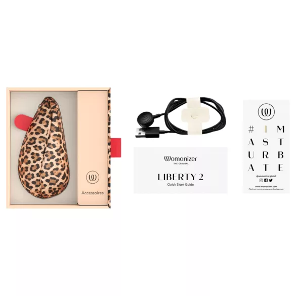 Womanizer Liberty 2 - stimulator clitoridian cu unde de aer (leopard)