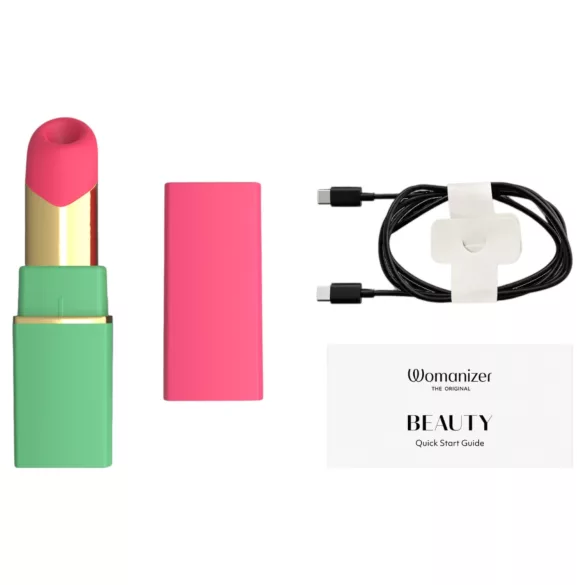 Womanizer Beauty - stimulator clitoridian cu unde de aer în formă de ruj (verde)