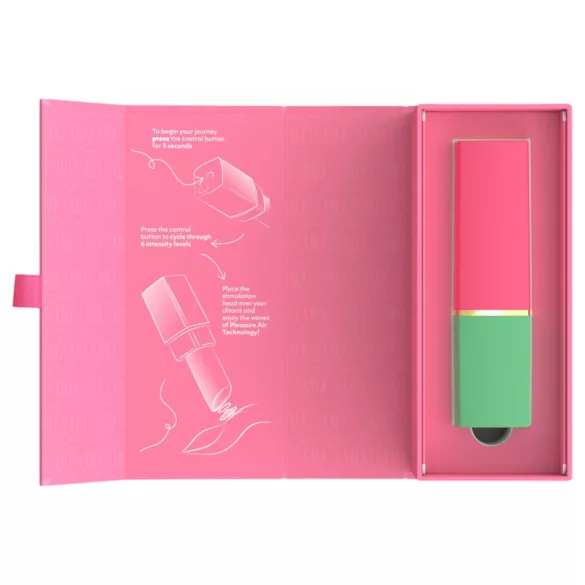 Womanizer Beauty - stimulator clitoridian cu unde de aer în formă de ruj (verde)