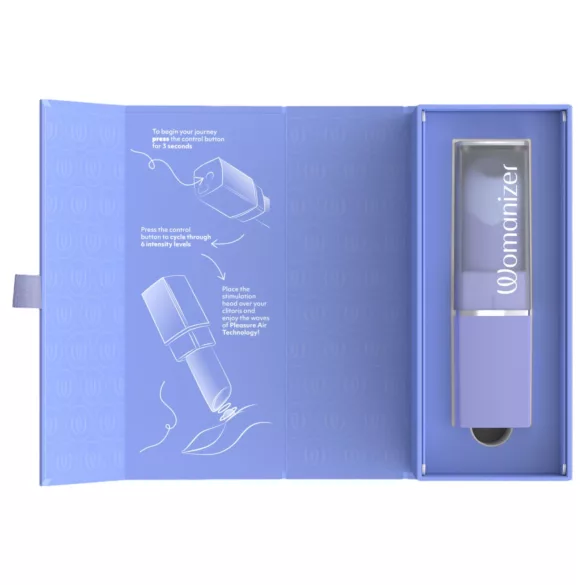 Womanizer Beauty - stimulator clitoridian cu unde de aer în formă de ruj (mov)