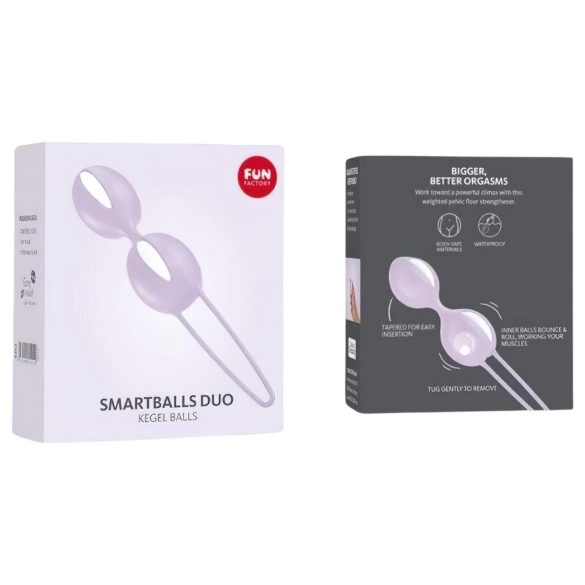 Fun Factory Smartballs Duo – bile vaginale cu bilă interioară (mov)